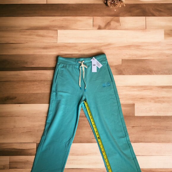 UGG KEYLA CROP PANTS Women XS &Med Aquatic BLUE COTTON HIGH WAIST SWEATPANT - Picture 8 of 15